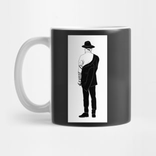 Man wearing tefillin Mug